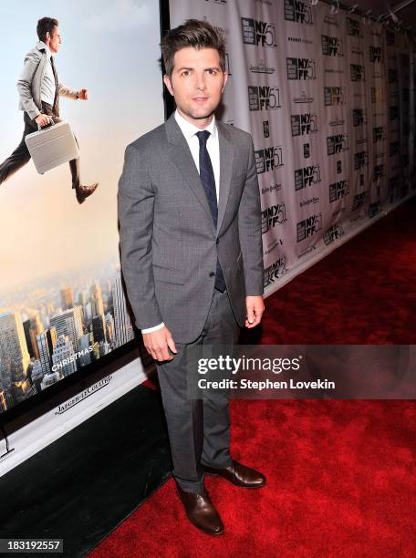 Actor Adam Scott attends the Centerpiece Gala Presentation Of "The Secret Life Of Walter Mitty" during the 51st New York Film Festival at Alice Tully...