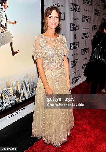 Actress Kristen Wiig attends the Centerpiece Gala Presentation Of "The Secret Life Of Walter Mitty" during the 51st New York Film Festival at Alice...