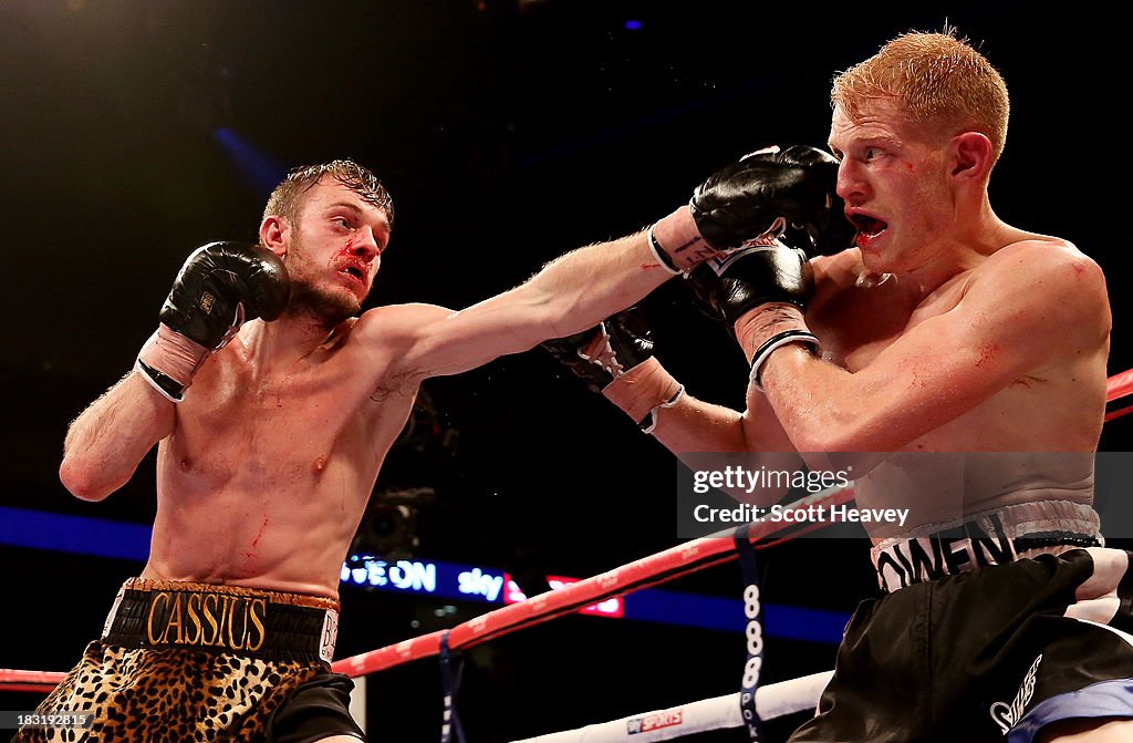 London O2 Boxing Tony Owen catches Danny Connor with a right hook during their... News ...