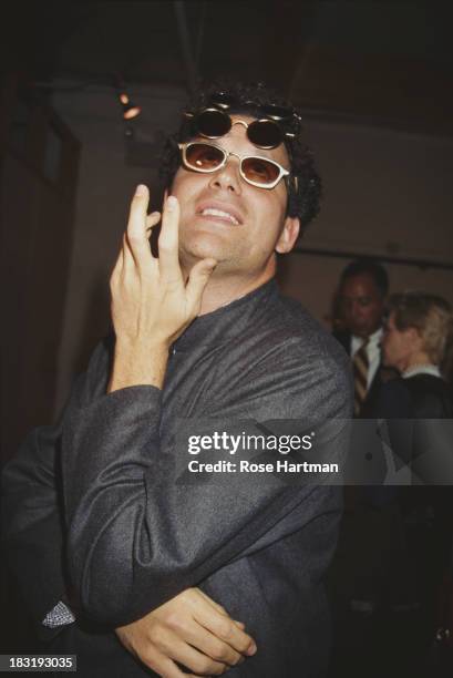 American fashion designer Isaac Mizrahi at his Spring Collection preview, 1995.