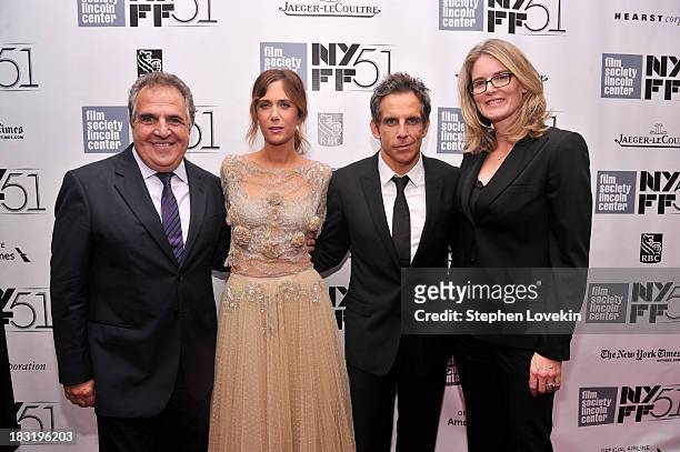 Jim Gianopulos, Kristen Wiig, Ben Stiller and Emma Watts attend the Centerpiece Gala Presentation Of "The Secret Life Of Walter Mitty" during the...