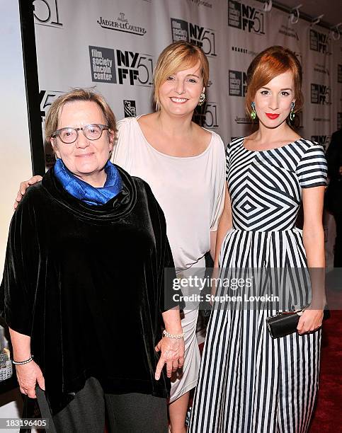 Director Agnieszka Holland attends the Centerpiece Gala Presentation Of "The Secret Life Of Walter Mitty" during the 51st New York Film Festival at...