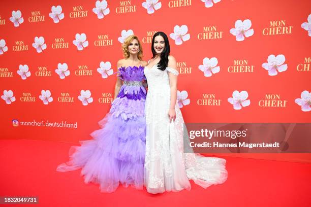 Sonya Kraus and Alex Maria Peter attend the Mon Cheri Hosts Barbara Tag at Isarpost on December 04, 2023 in Munich, Germany.