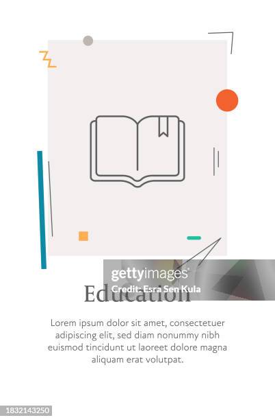 education line icon in a style web banner with editable stroke - vertical ad layout stock illustrations