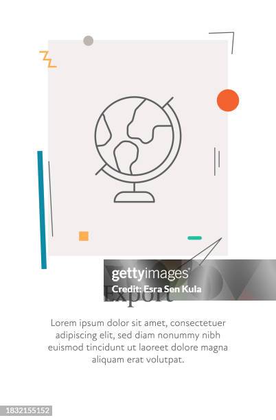 export line icon in a style web banner with editable stroke - vertical ad layout stock illustrations