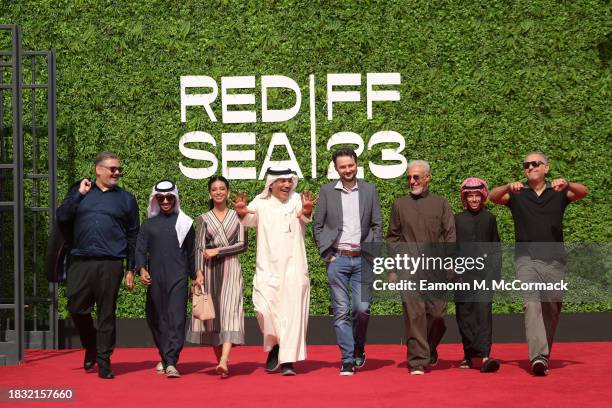 Majed Z. Samman, Azzam Nemr, Tulin Essam, Ibrahim Alhasawi, Abu Bakr Shawky, Abdulmohsen Alnemr, Omar Al Atawi and Mohamed Hefzy pose during the...