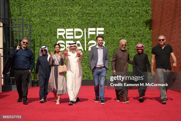 Majed Z. Samman, Azzam Nemr, Tulin Essam, Ibrahim Alhasawi, Abu Bakr Shawky, Abdulmohsen Alnemr, Omar Al Atawi and Mohamed Hefzy pose during the...