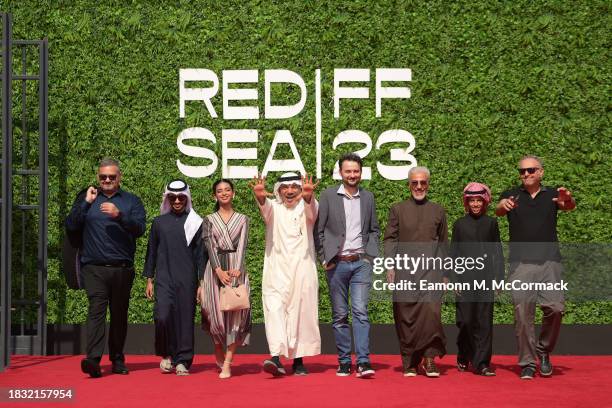 Majed Z. Samman, Azzam Nemr, Tulin Essam, Ibrahim Alhasawi, Abu Bakr Shawky, Abdulmohsen Alnemr, Omar Al Atawi and Mohamed Hefzy pose during the...