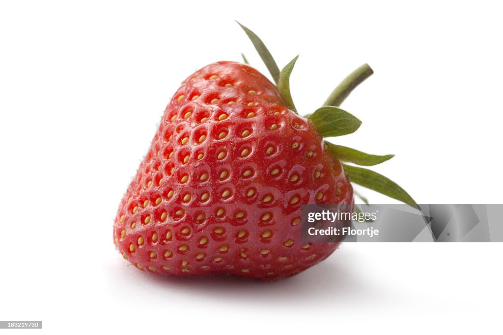 Fruit: Strawberry Isolated on White Background