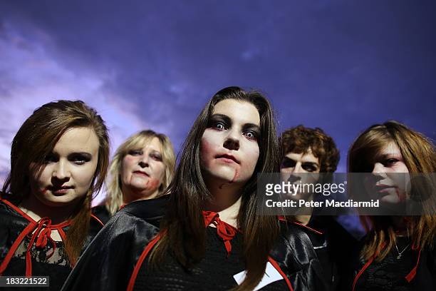 Young vampires at the Shocktober Fest at Tulleys Farm on October 5, 2013 near Crawley, West Sussex. Each October thousands attend the United...
