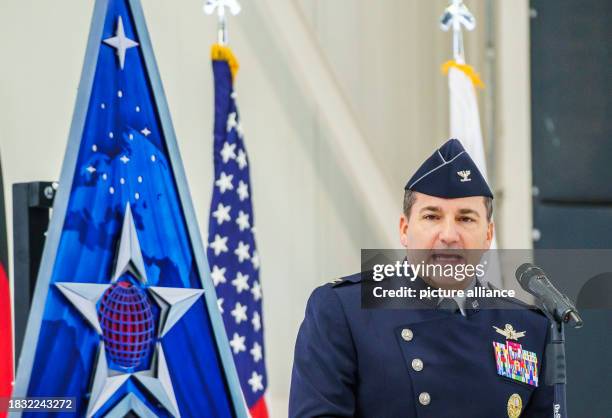 December 2023, Rhineland-Palatinate, Ramstein-Miesenbach: Max Lantz, Director of Space Forces Europe/Africa and Commander National Security Space...