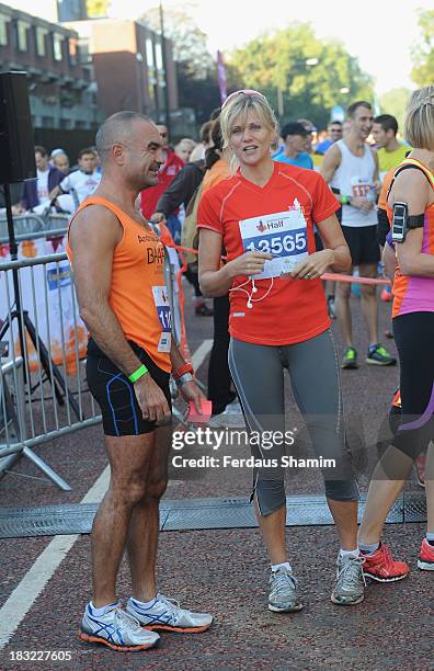 Linda Barker attends the Royal Parks Foundation Half Marathon at Hyde Park on October 6, 2013 in London, England.