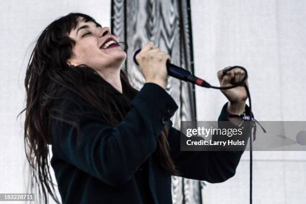 Teri Bender Gender performing with 'Bosnian Rainbows' at May Farms in Byers, Colorado on September 21, 2013.