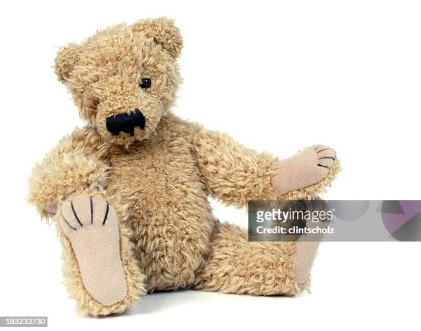 teddy bear - old stuffed toy stock pictures, royalty-free photos & images