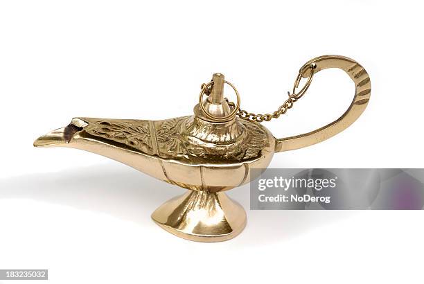 aladdin's magic lamp - genies lamp stock pictures, royalty-free photos & images