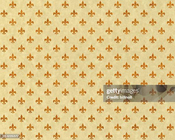 alta resolución de fleur de lis en beige papel - cultura francesa fotografías e imágenes de stock