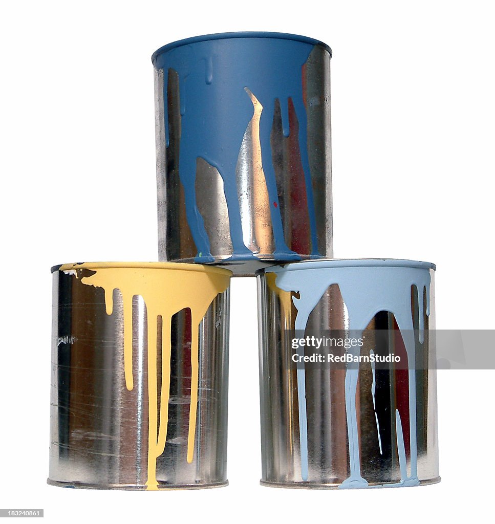 Three Paint Cans