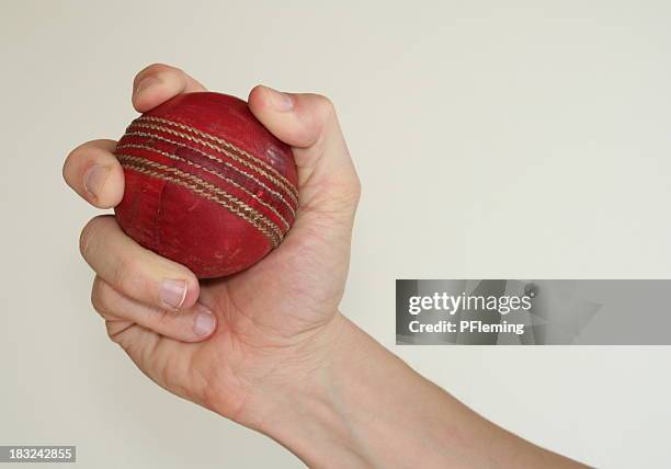 catching a cricket ball - cricket ball stockfoto's en -beelden