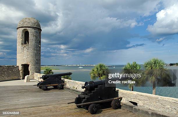 castle of san marcos - st augustine of hippo stock pictures, royalty-free photos & images