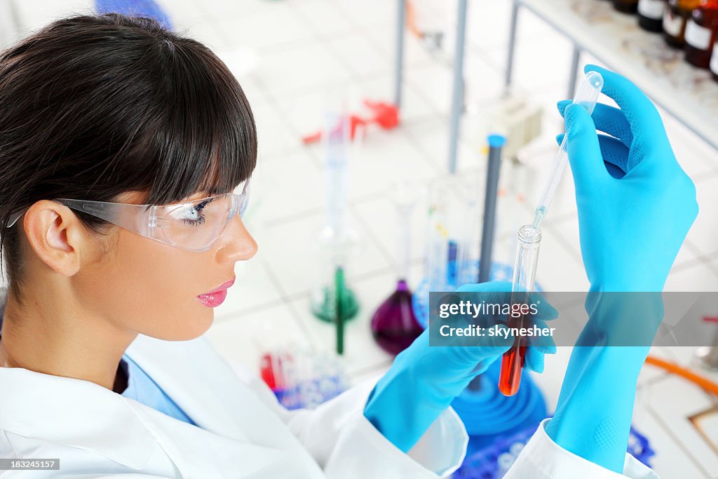 Work Science Picture Scientist In Work Wear Working At The Laboratory High-Res Stock Photo ...