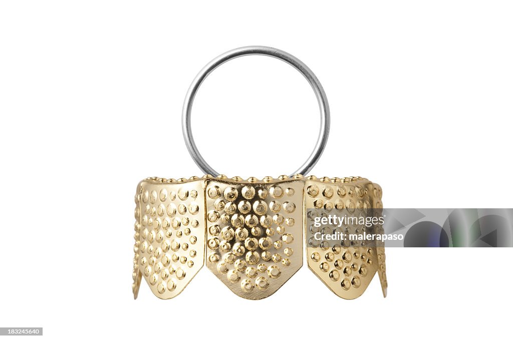 The top of a Christmas ball. Hanging loop.