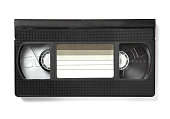 A watched VHS tape with a blank label