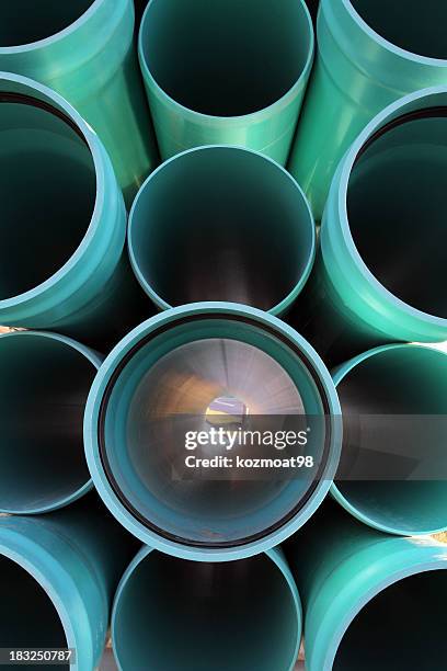 tubería de pvc, final vista - pvc fotografías e imágenes de stock