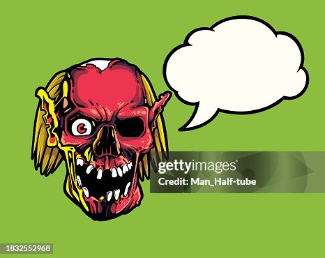 Zombie with comic book bubble Zombie with comic book bubble