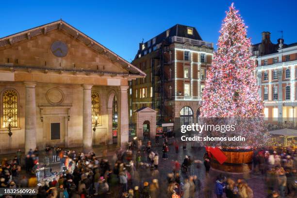 christmas celebration in london city at dusk - tradition town square stock pictures, royalty-free photos & images