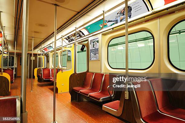 empty subway train - underground stock pictures, royalty-free photos & images