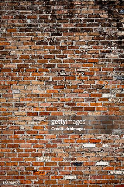 brick wall - ziegelmauer stock-fotos und bilder
