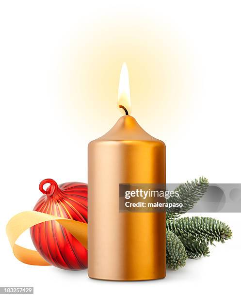 christmas decoration - christmas candle bildbanksfoton och bilder