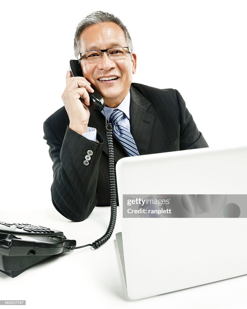 Businessman on the Phone - Isolated