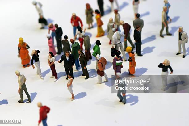 little men - businessman figurine stock pictures, royalty-free photos & images