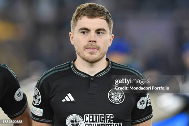 Celtic footballer James Forrest during the Lazio-Celtic Champions League match at the Olympic Stadium. Rome , November 28th, 2023