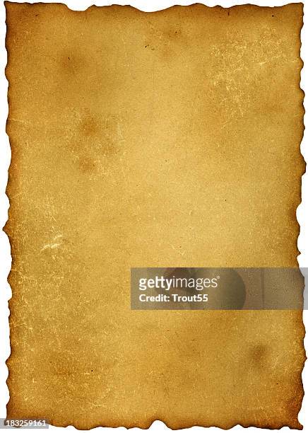 a very old and worn out piece of paper  - old parchment, background, burnt stock pictures, royalty-free photos & images