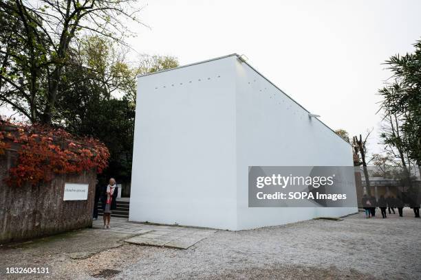 General view of the Israeli pavilion at 18th International Venice Biennale Architecture Exhibition at Giardini area in Venice, Italy.