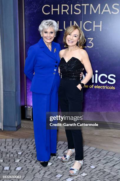 Angela Rippon and Sian Williams attend the 'TRIC Christmas Lunch 2023' at The London Hotel on December 05, 2023 in London, England.