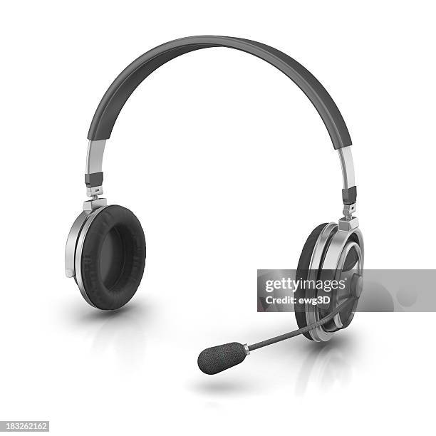 headset - microphone 3d stock pictures, royalty-free photos & images