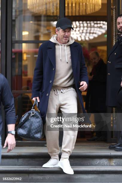 Patrick Dempsey leaving The Corinthia Hotel on December 05, 2023 in London, England.