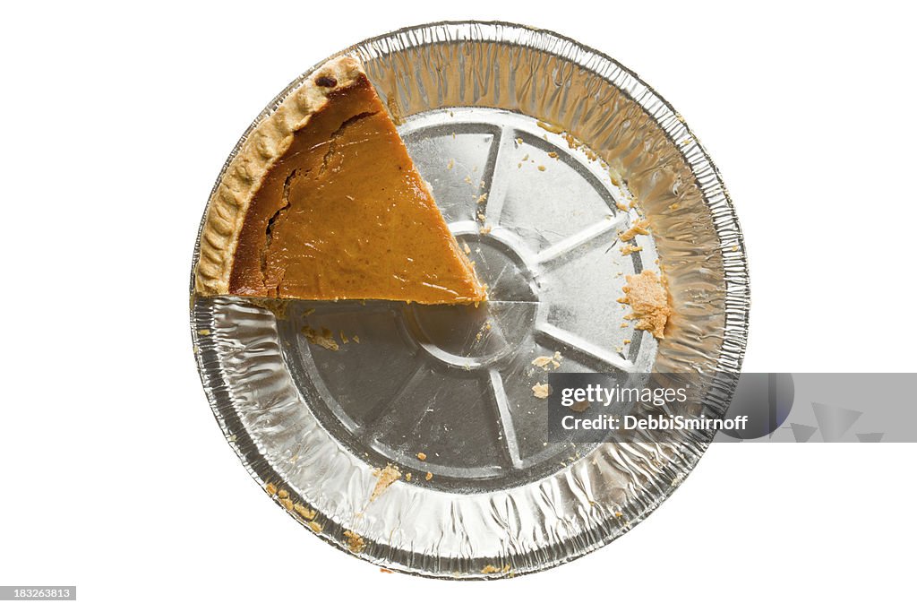 Overhead Pumpkin Pie One Piece Left Isolated