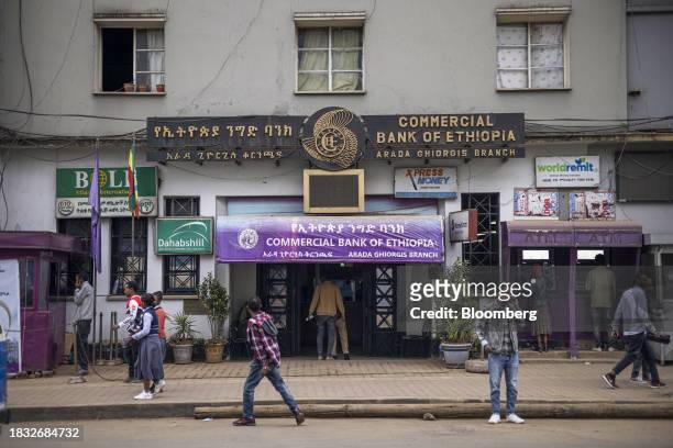 Branch of the Commercial Bank of Ethiopia in Addis Ababa, Ethiopia, on Thursday, Dec. 7, 2023. The Horn of Africa nation has been seeking to rework...