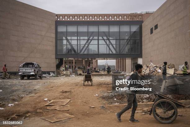 Workers at the construction site of the Adwa Memorial Museum in Addis Ababa, Ethiopia, on Thursday, Dec. 7, 2023. The Horn of Africa nation has been...