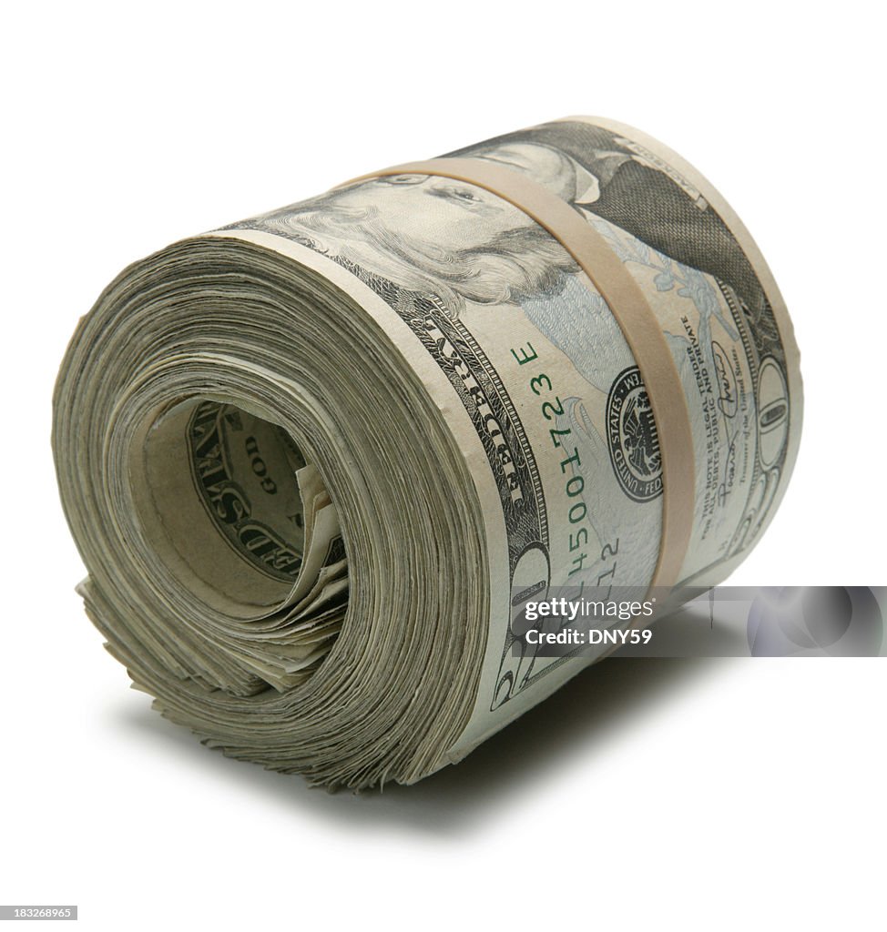 Roll of Twenty Dollar Bills