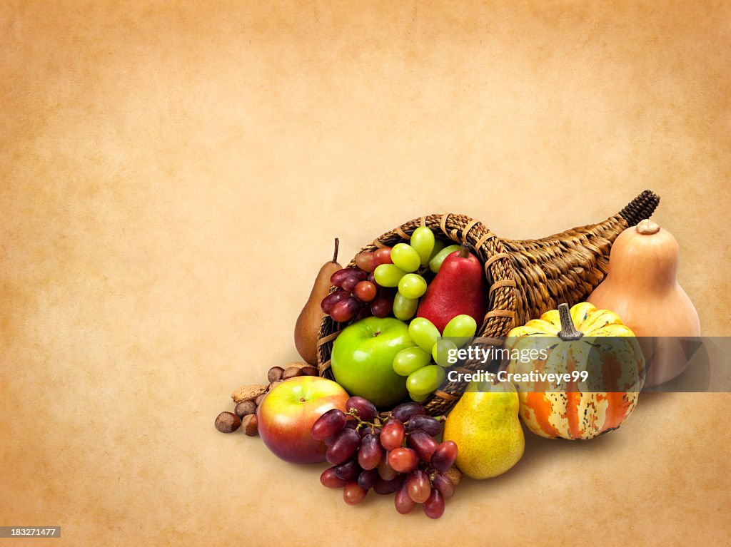Thanksgiving cornucopia background
