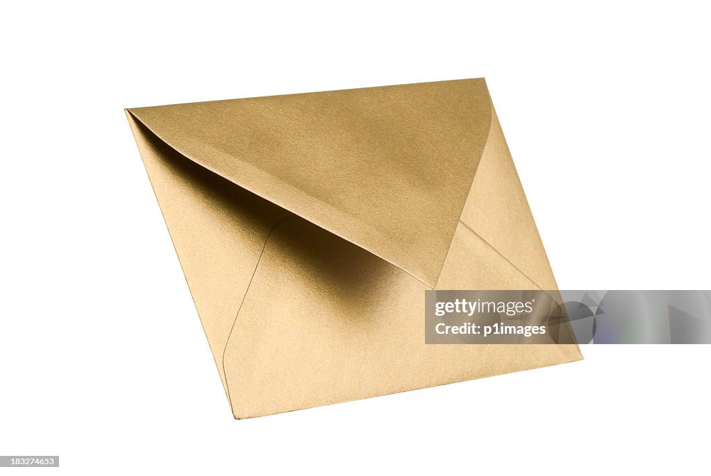 Gold envelope with clipping path