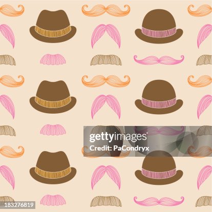 Retro Colorful Hipsters repeating pattern Retro Colorful Hipsters repeating pattern