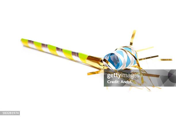 party time - party blower stock pictures, royalty-free photos & images