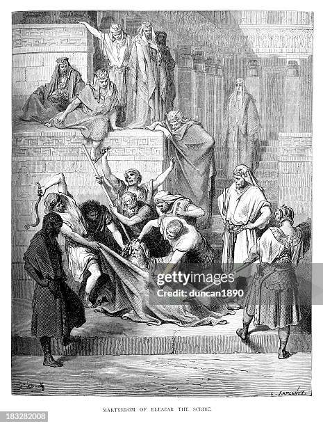 martyrdom of eleazar the scribe - dagger stock illustrations