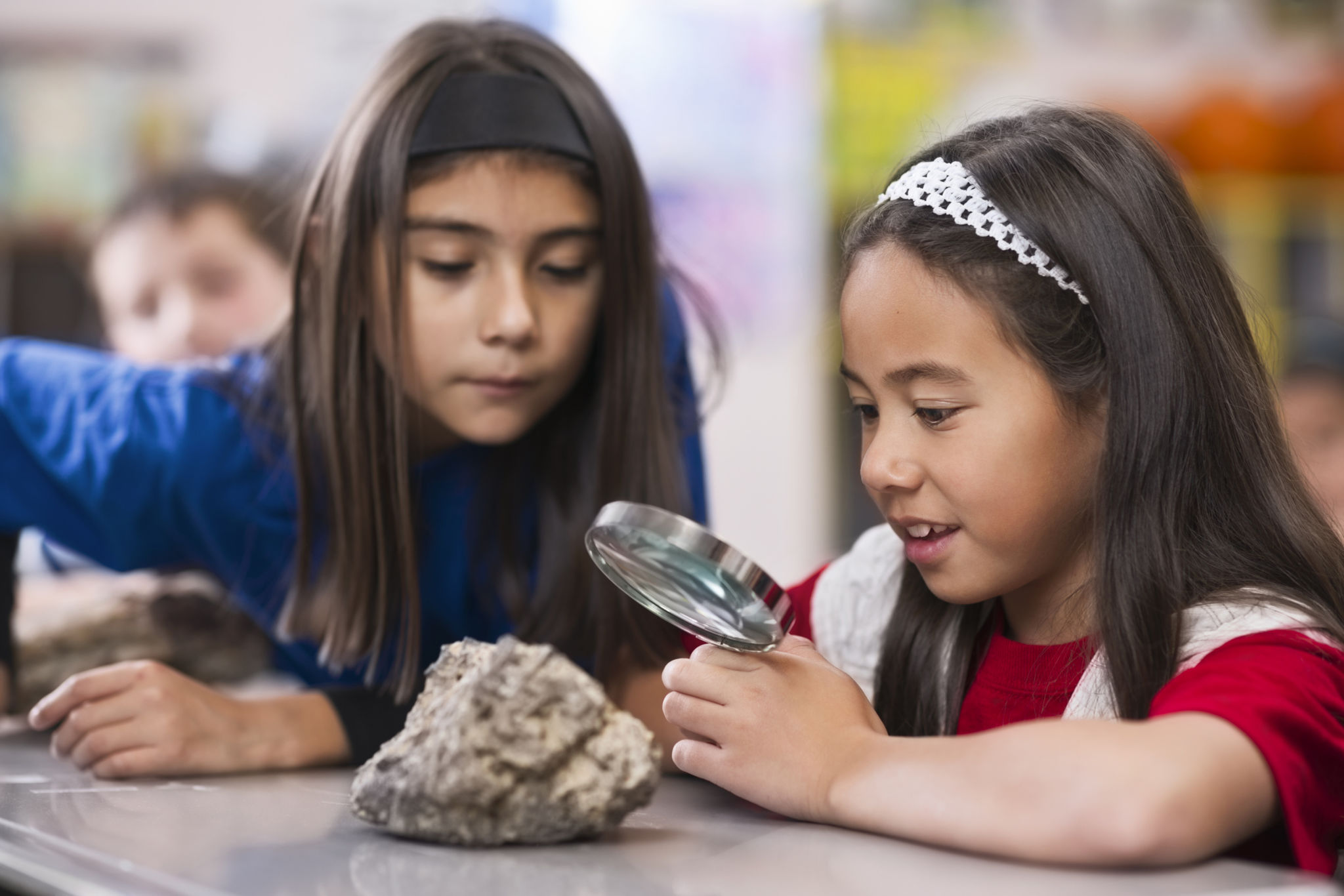 children exploring science